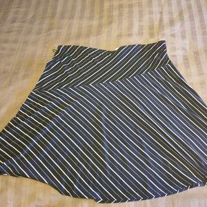 Black and Silver Striped Skirt